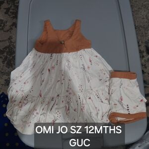 Charming Floral Kids Dress - White and Brown